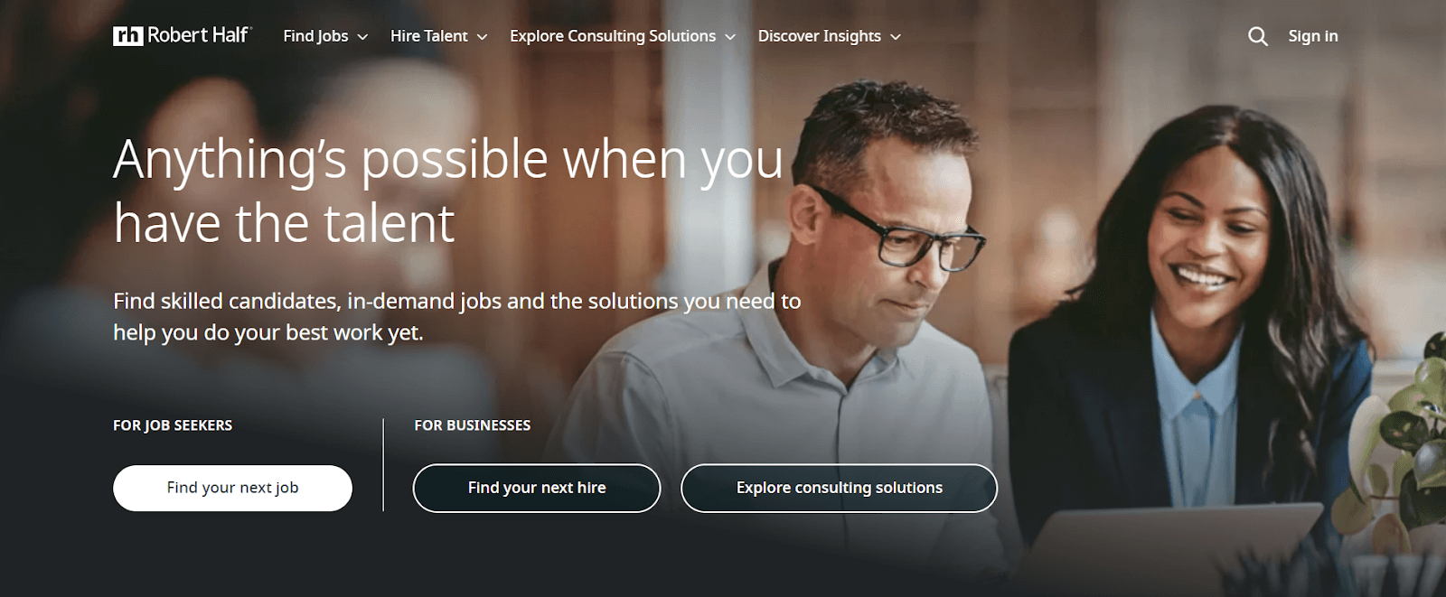 Robert Half talent sourcing