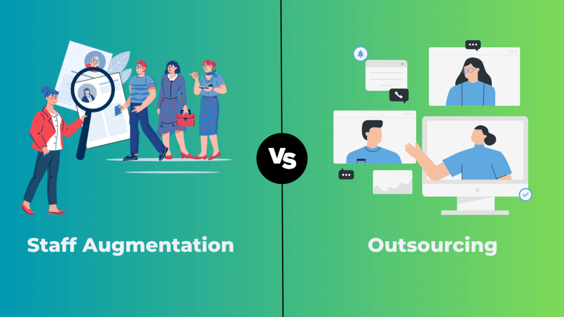 the difference between staff augmentation vs outsourcing